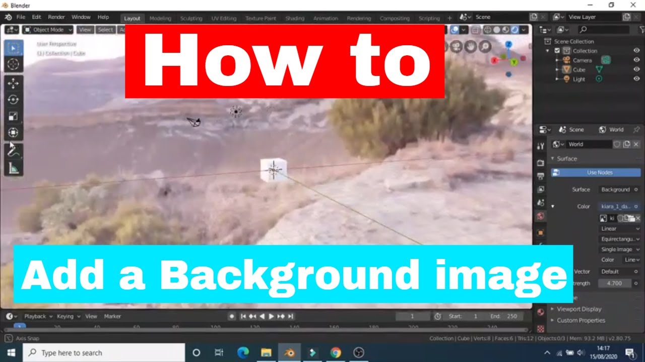 How to Add a Background Image into Blender