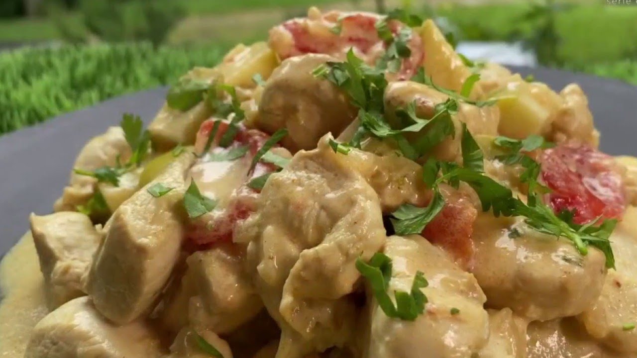 Gourmand - Poulet au curry et lait de coco