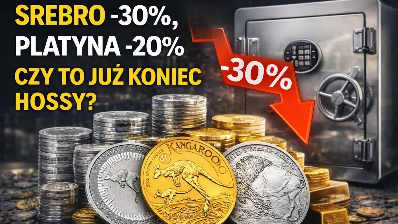 Srebro -30%, Platyna -20% Czy to już koniec hossy? #srebro #złoto #inwestowanie