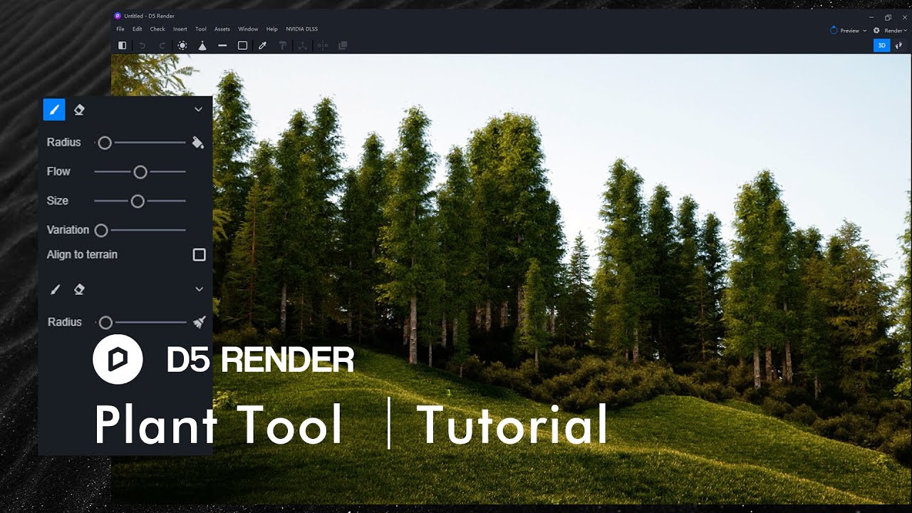 D5 Render Plant Tool  | Asset Library/Brush/Scatter/Eraser