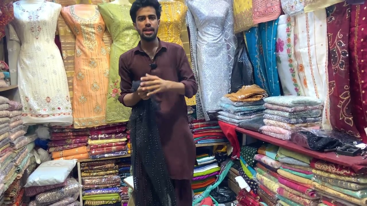 Most trending suit Katdana work Fazil Fabrics order now 03239592421 Jama Cloth  Market Karachi 