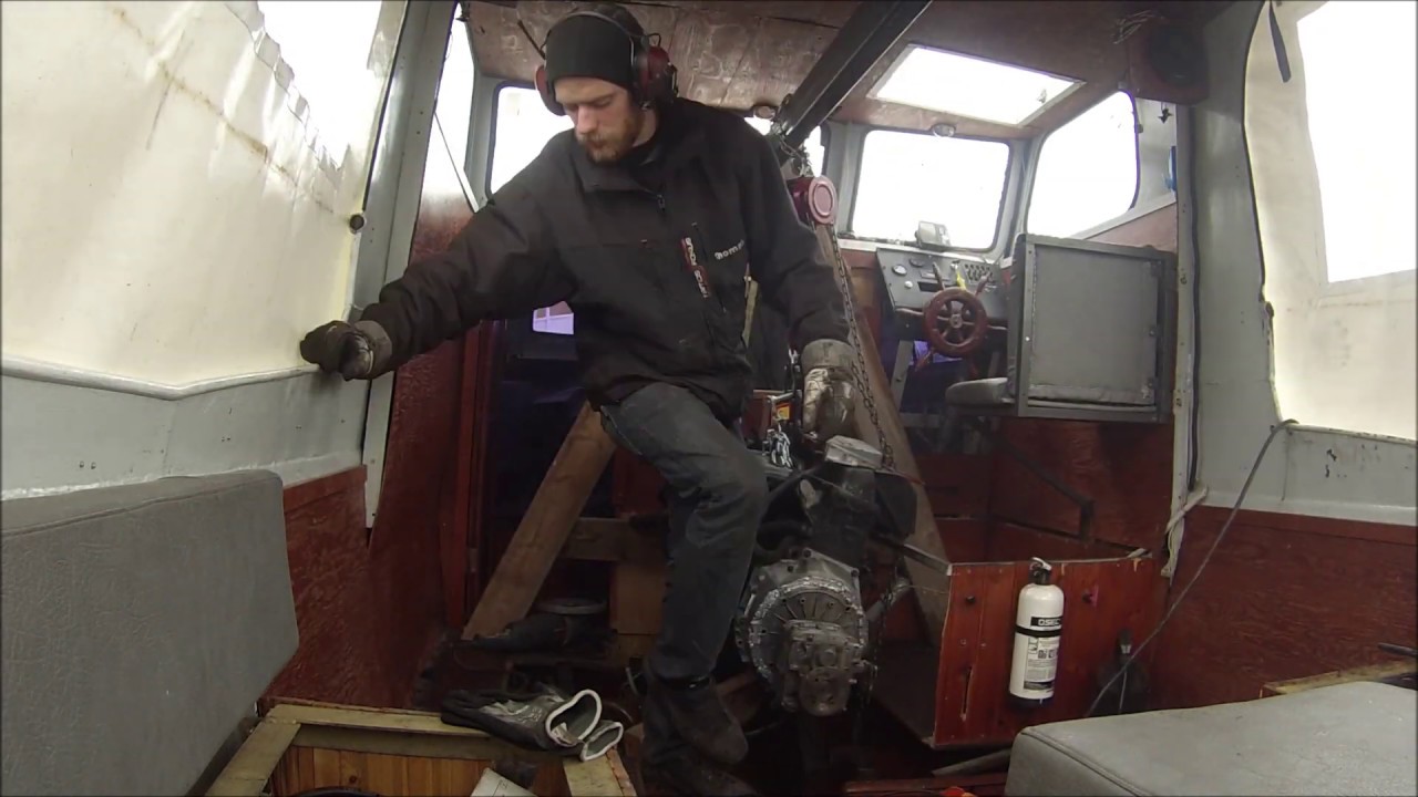 Car engine in a boat!