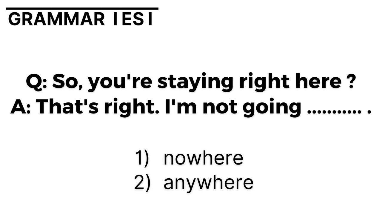 Quiz: Avoiding Double Negatives