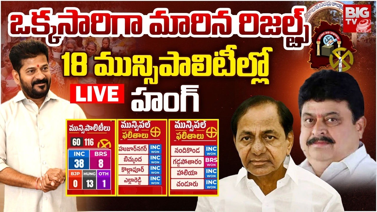 LIVE : 18 మున్సిపాలిటీల్లో హంగ్ | Hung In 18 Municipalities | BIG TV Mahbubnagar