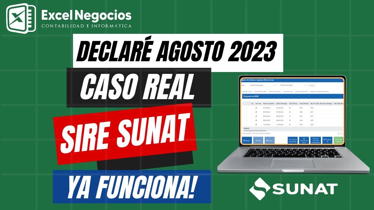 SIRE Libros electrónicos - Declaración y envío REAL
