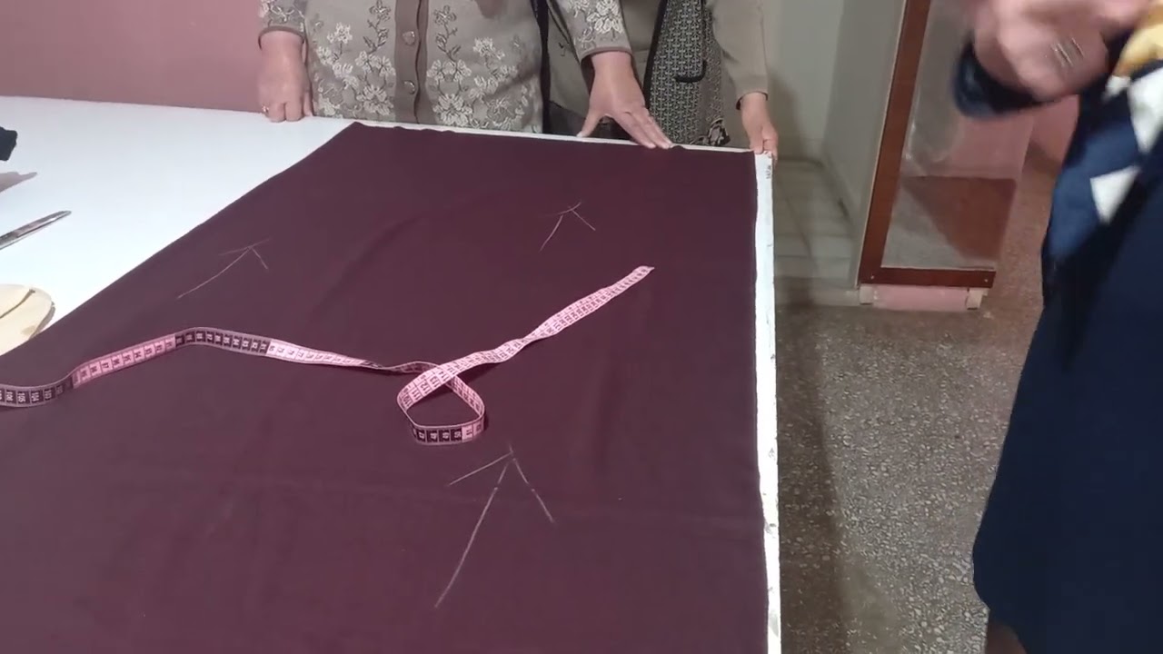Kabanda ölçü alma ve  omuzdan kuplu mendil yaka kaban kesimi video 1