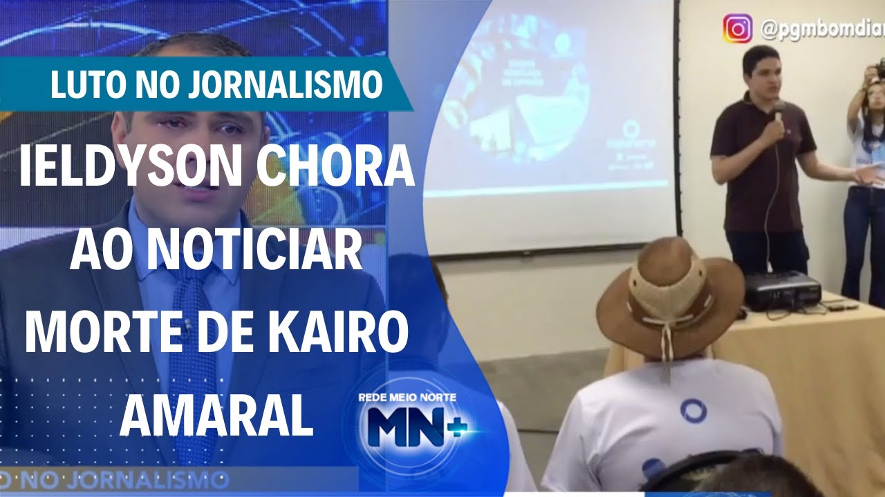 Ieldyson Vasconcelos chora ao noticiar morte do jornalista Kairo Amaral | Bom Dia MN