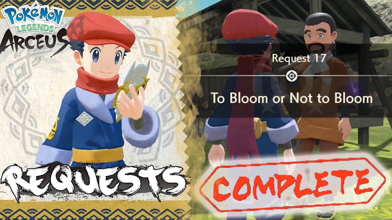 Прохождение Pokemon Legends Arceus Request 17 «Цвести или не цвести». Как разблокировать и руково...