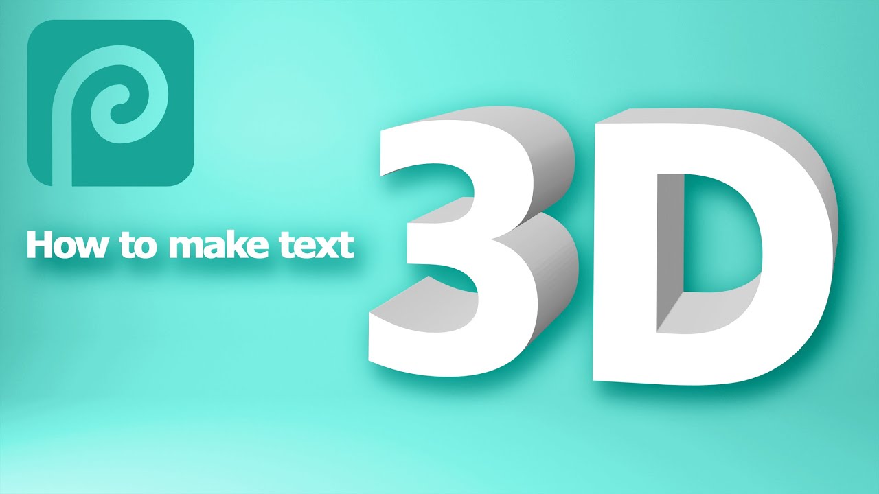 How to make 3D text in Photopea online for free