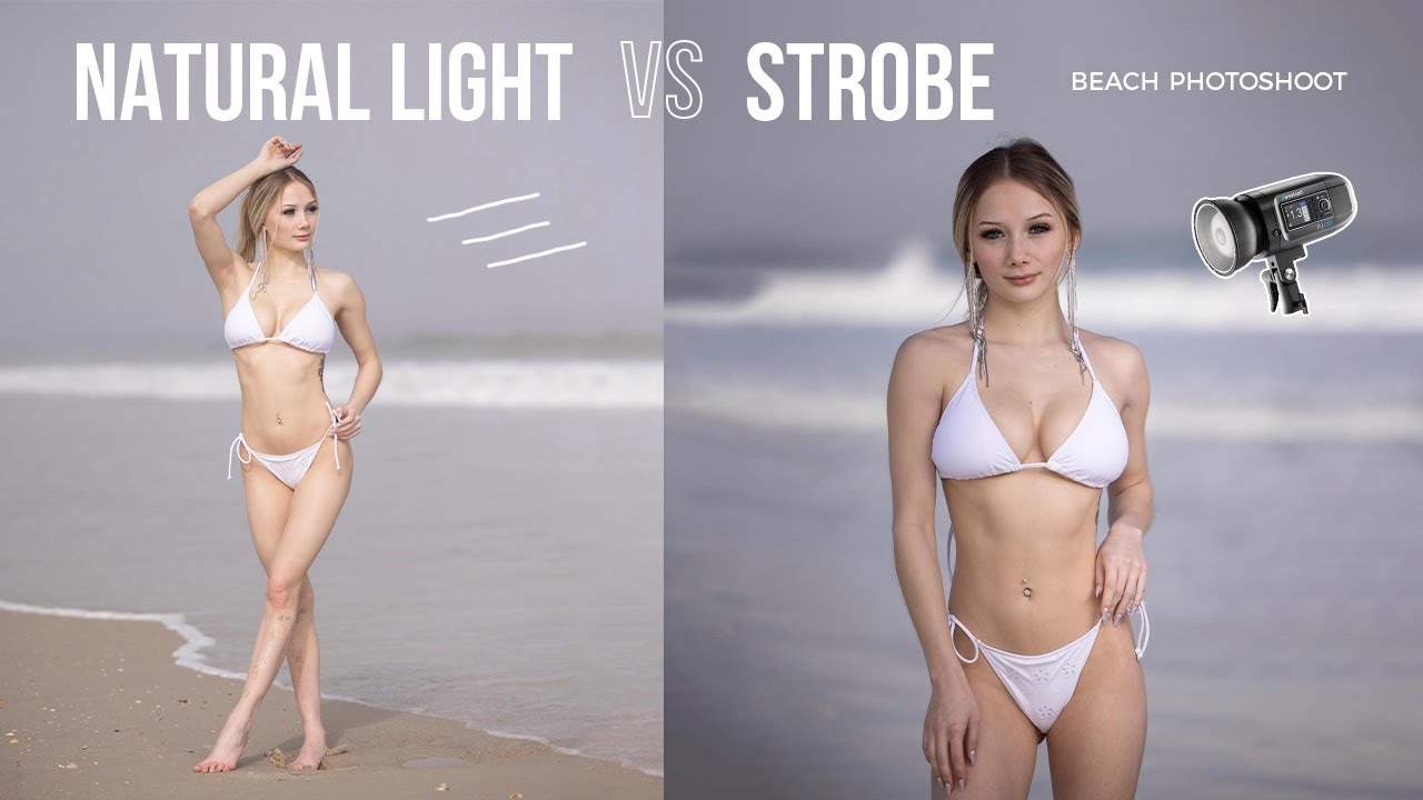 Beach Swimsuit Photoshoot // Natural Light vs Westcott FJ400 Strobe