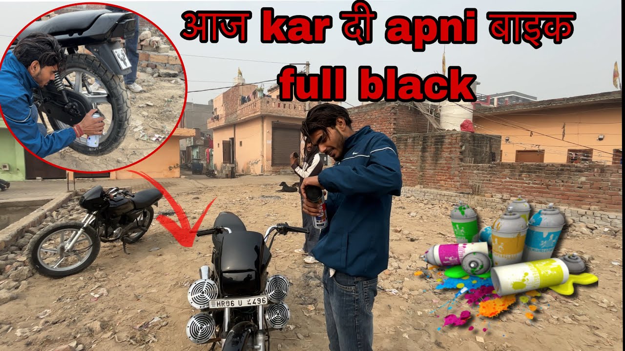आज kar दी apni bike full z_black 🖤/Ankit saini/ video |