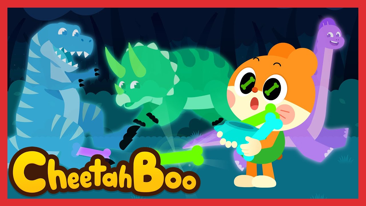 Please Pick Up Our Bones!🦴🦕 | Dinosaur fossil | T-rex | Nursery rhymes & Kids Song | #Cheetahboo