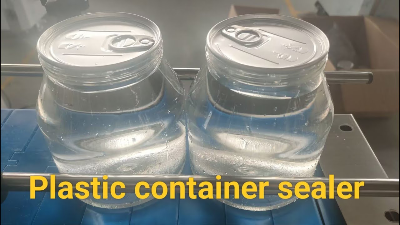1000G #condensed milk #automatic plastic container seaming machine, #Servo easy open lid #sealer