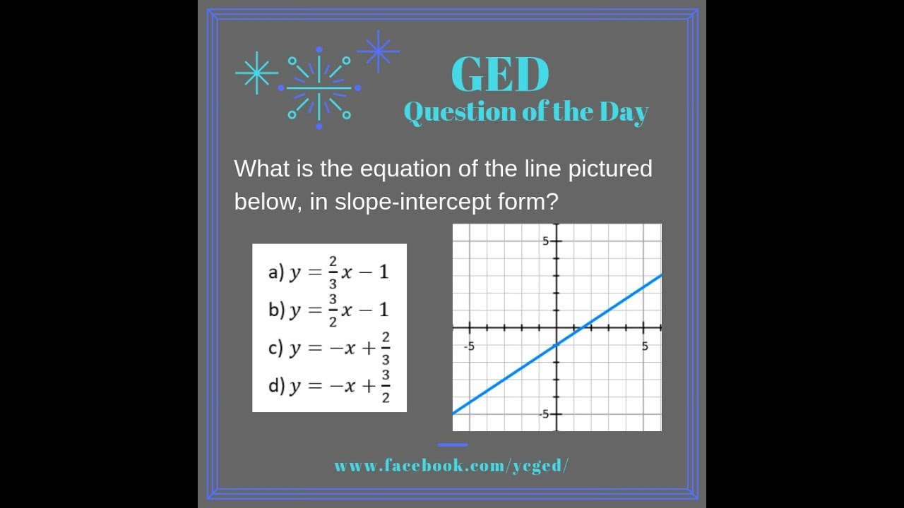 GED QOD: Equations of Lines from Graphs 1
