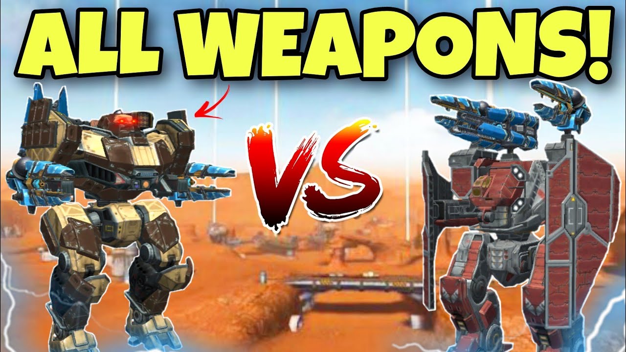 🔥 TITAN KID VS ARTHUR ALL WEAPONS || War Robots Test Server WR || Comparison ||