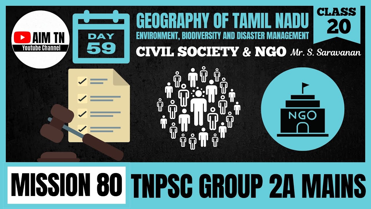 🌎 Geography📍| Class - 20 | CIVIL SOCIETY & NGO | Mr. Saravanan.S