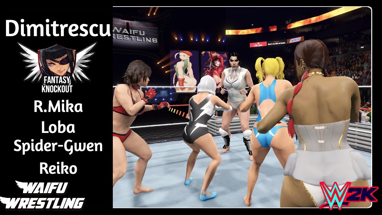 WWE2K22: Lady Dimitrescu Gauntlet Match VS Spider-Gwen, Loba, R.Mika, and Reiko!