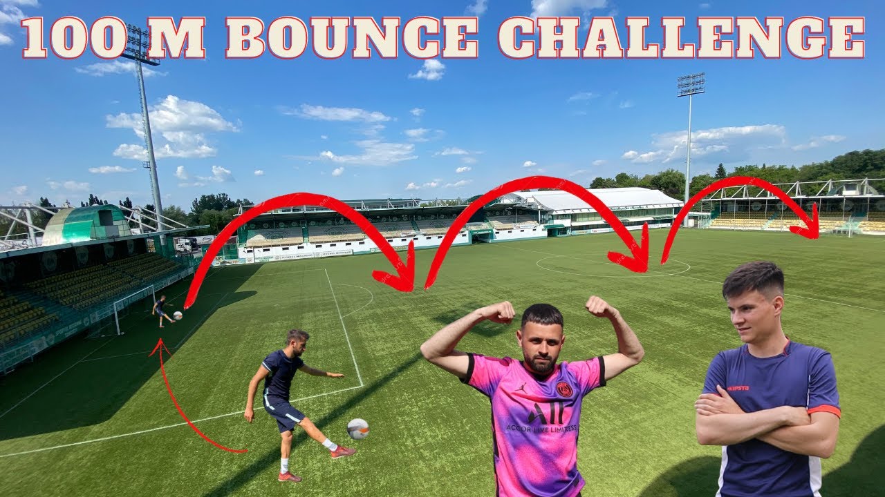 100 M BOUNCE FOOTBALL CHALLENGE cu @Bogdan IBMFamily  si @Danu Vlogs ​