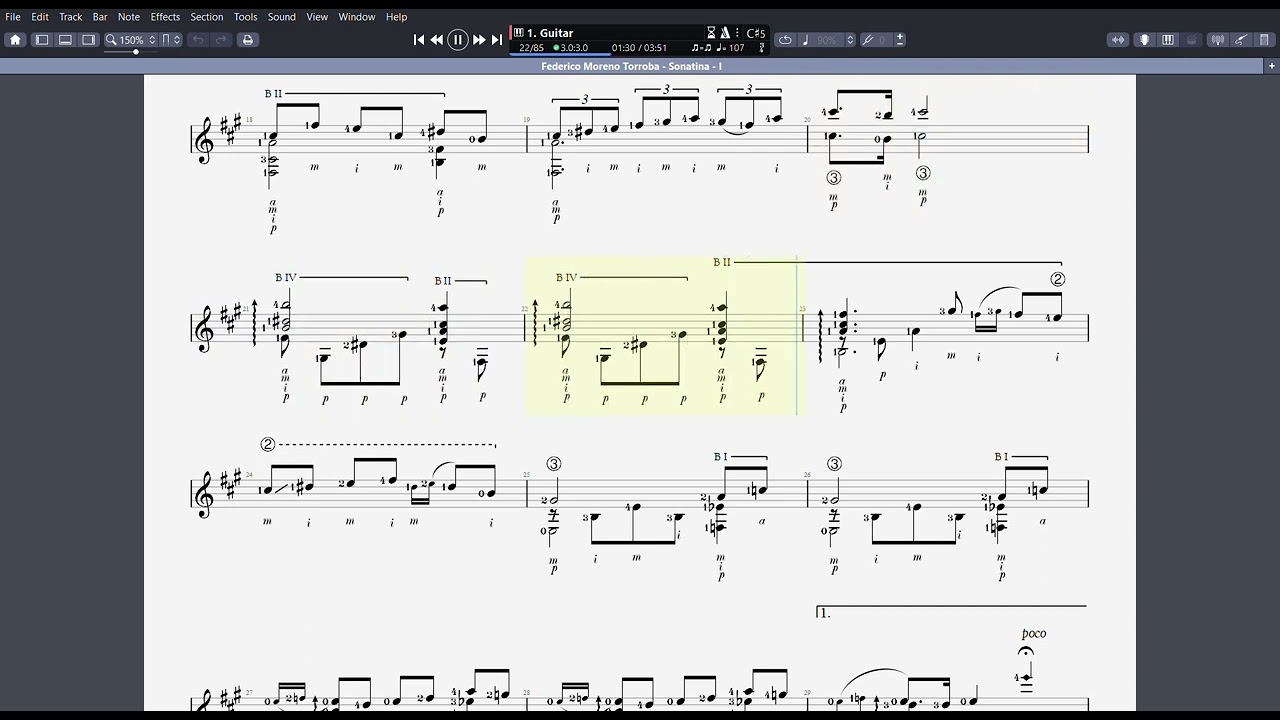 Federico Moreno Torroba - Sonatina part I - Allegretto