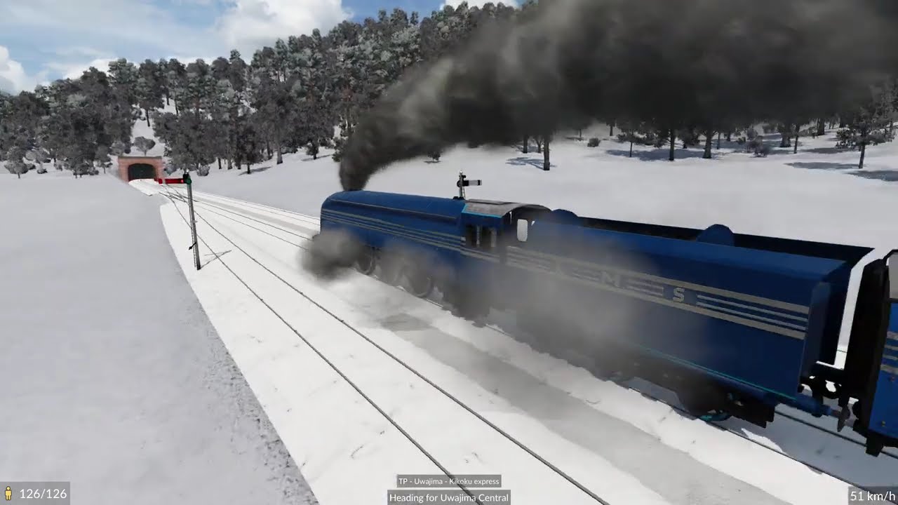 Sedli TV - 4K Winter Steam Express Train ride with Line 3. Video for kids.