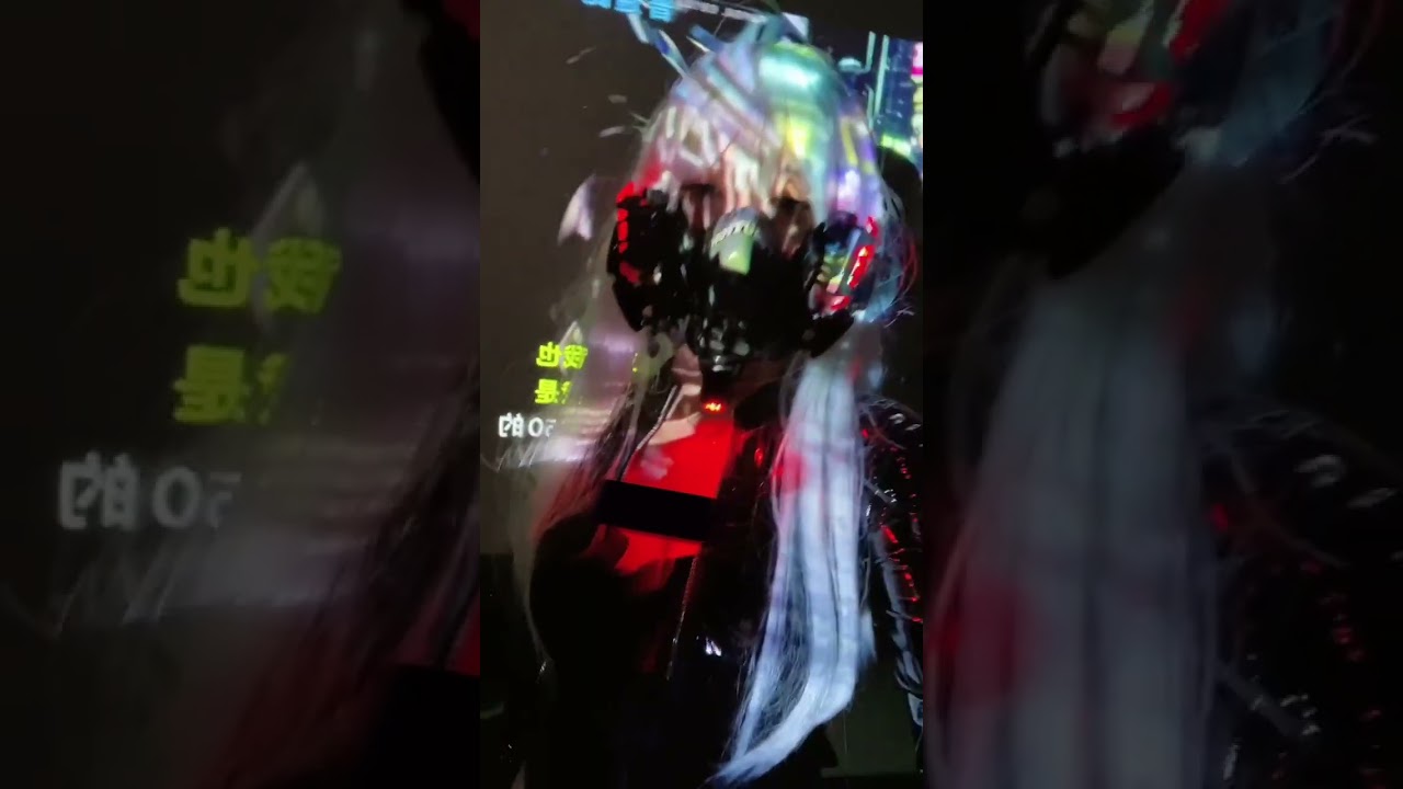 Cyberpunk Red Light Black Half Face Mask | FuturFam 