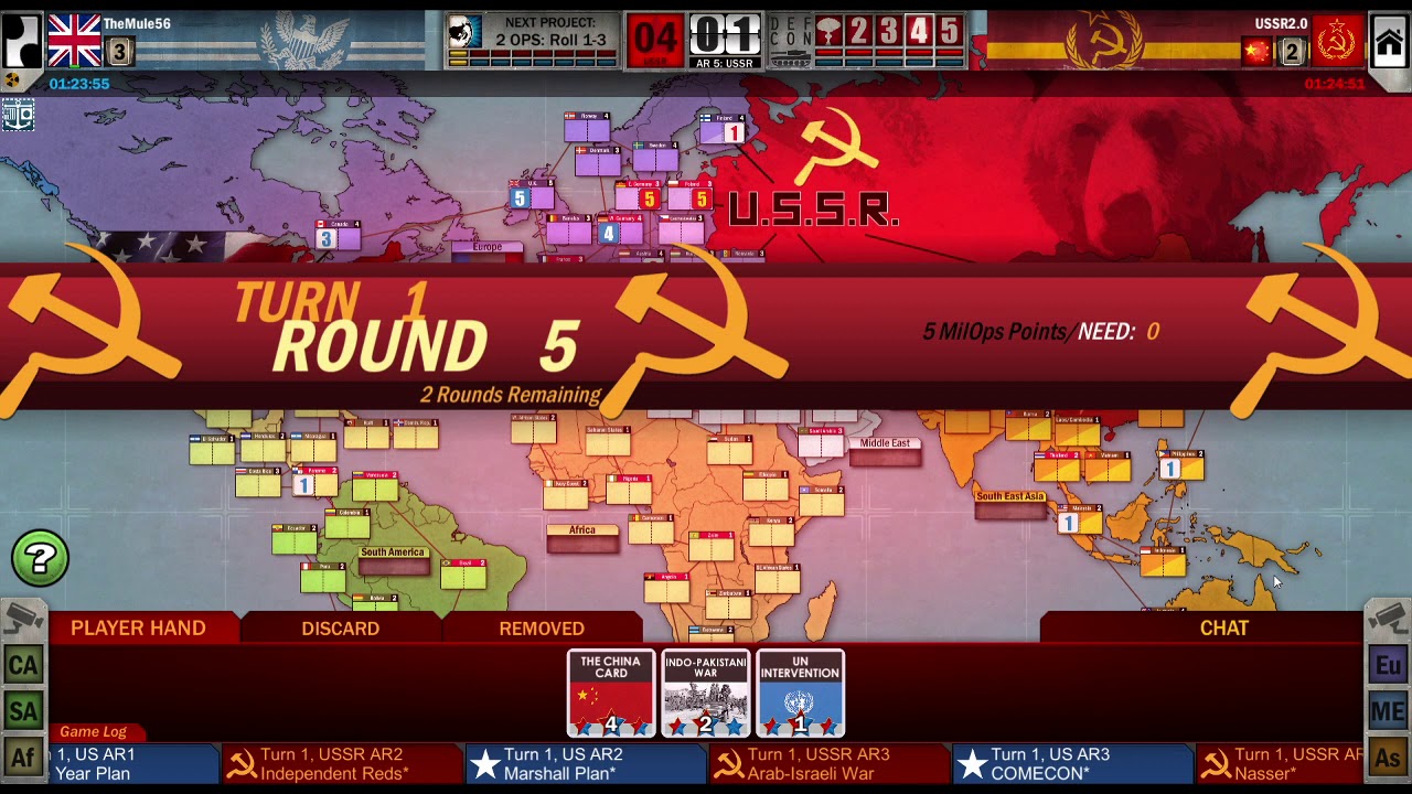 Twilight Struggle (Сумеречная Борьба) с комментариями по ходу игры #1