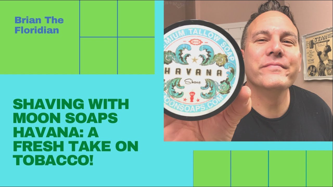 Shave With Moon Soaps Havana, Merkur Progress Safety Razor, AP Shave Co Cashmere Synthetic Brush