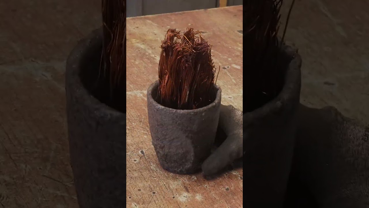 Copper Recycling: A Broken Motor Becomes Useful Metal Nuggets 