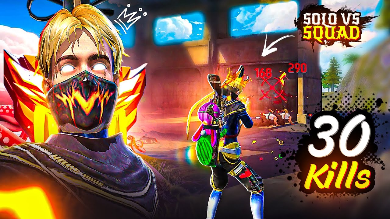 30 Kills ? 🔥 Solo Vs Squad [ Full Gameplay ] iphone 15 Plus 📲 Free Fire