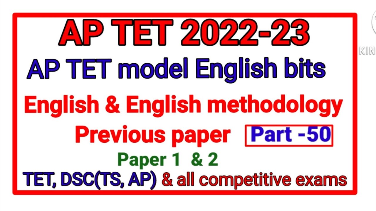 #tet 2022#English model bits previous year MCQs&analysis#ap tet English paper 1&2bits|previous paper