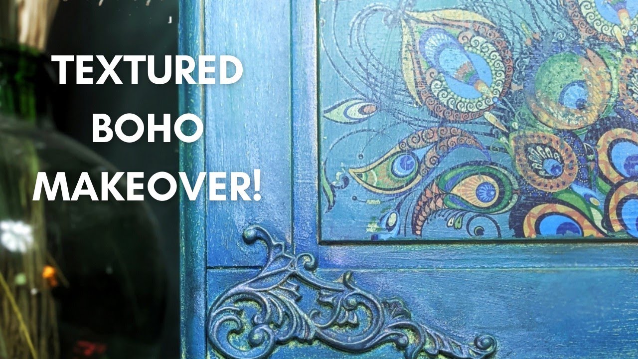 How to Paint Boho! Extreme Textured Blanket Box Makeover