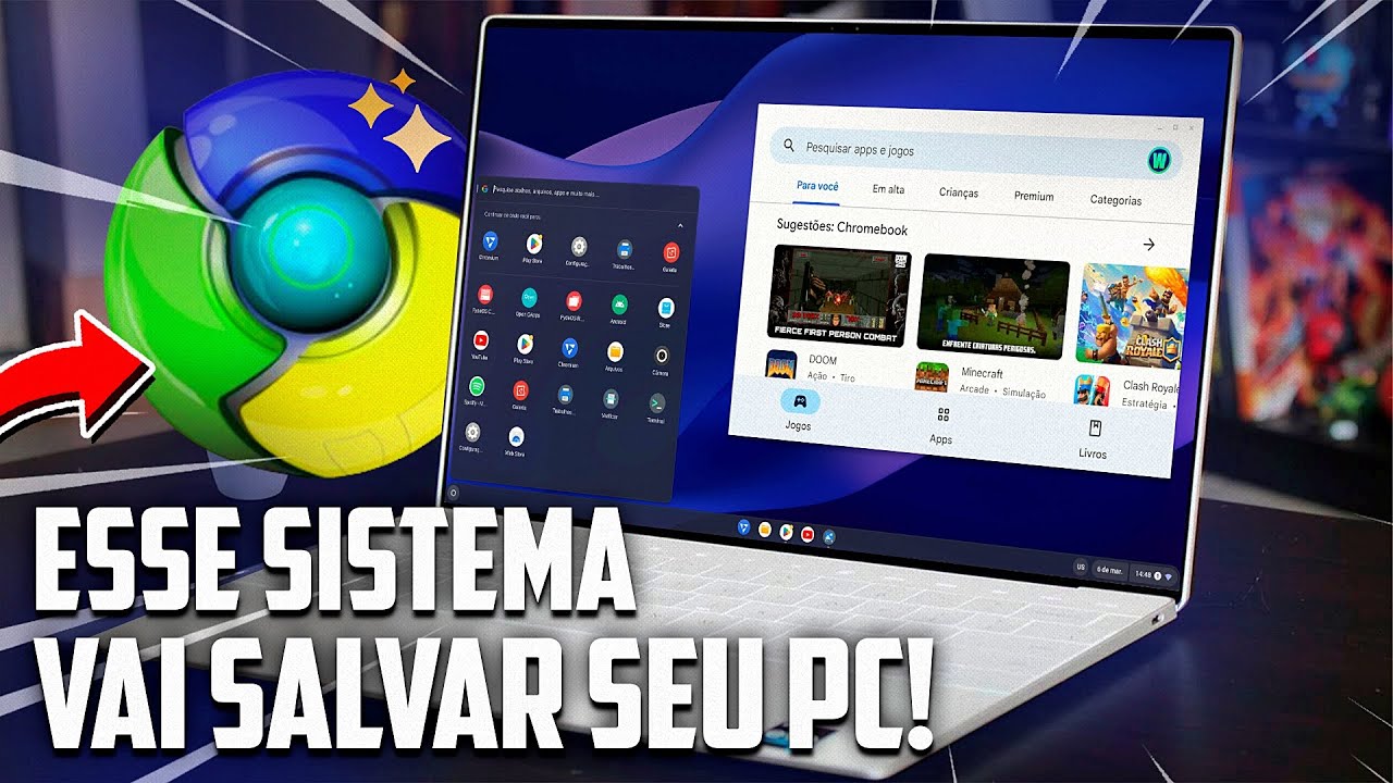 NOVO sistema Melhor que o da Google!🔥 Como Instalar o FydeOS 17.1 no Lugar do Windows