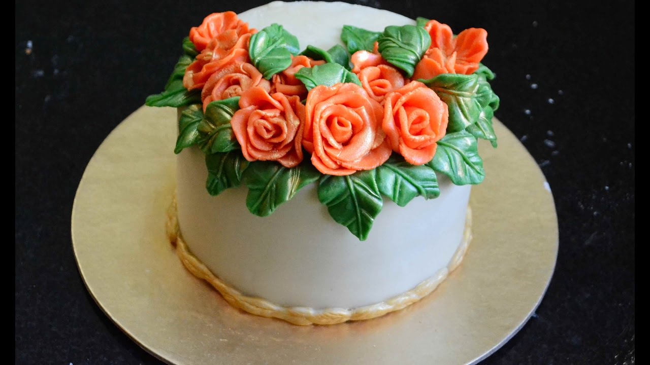 How To Cover and Decorate a Cake With Modelling Chocolate Roses