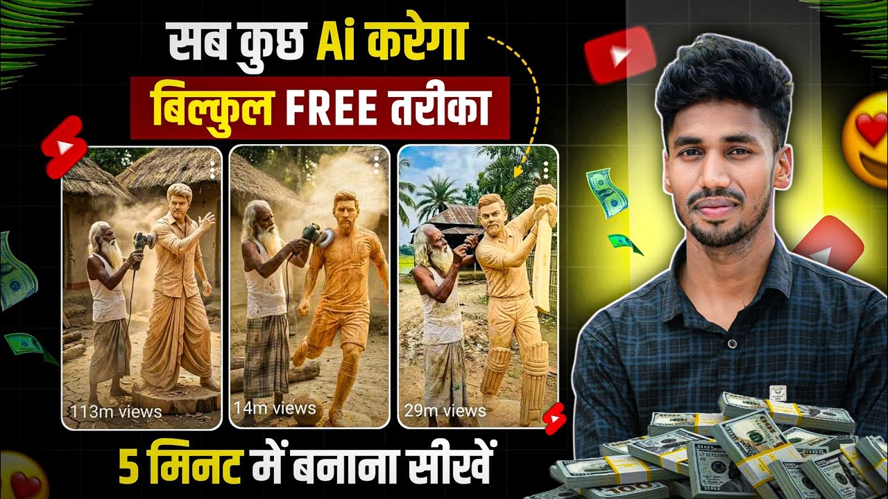 Ai Wooden Statue Making Video Kaise Banaye || Wood Art Video Kaise Banaye || Ai Video Kaise Banaye |