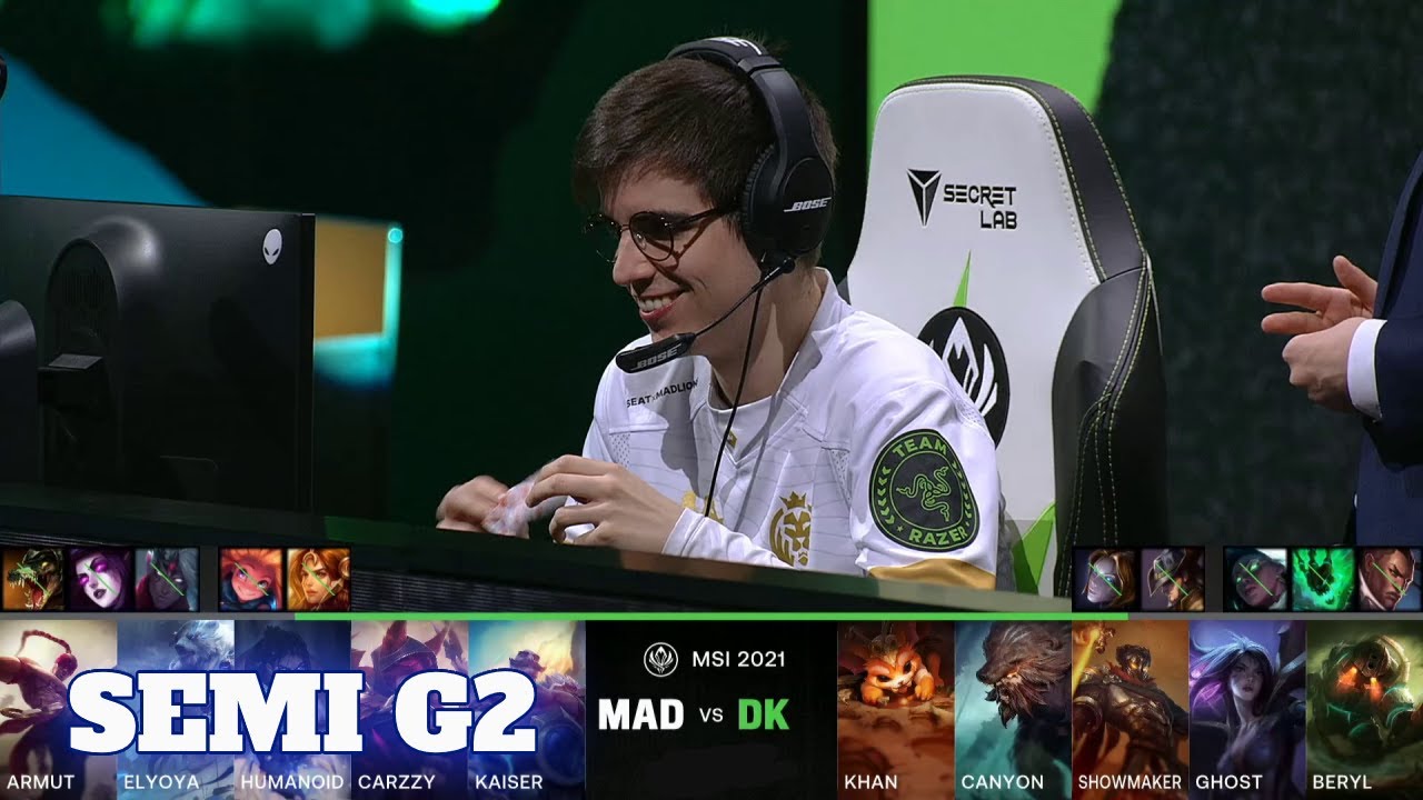 DK vs MAD - Game 2 | Semi Finals LoL MSI 2021 Knockout Stage | DAMWON Kia vs Mad Lions G2