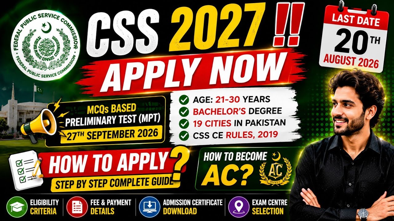 CSS 2027 Apply Online | How to apply in CSS MPT? Step-by-Step Application Process - CSSTROLOGY