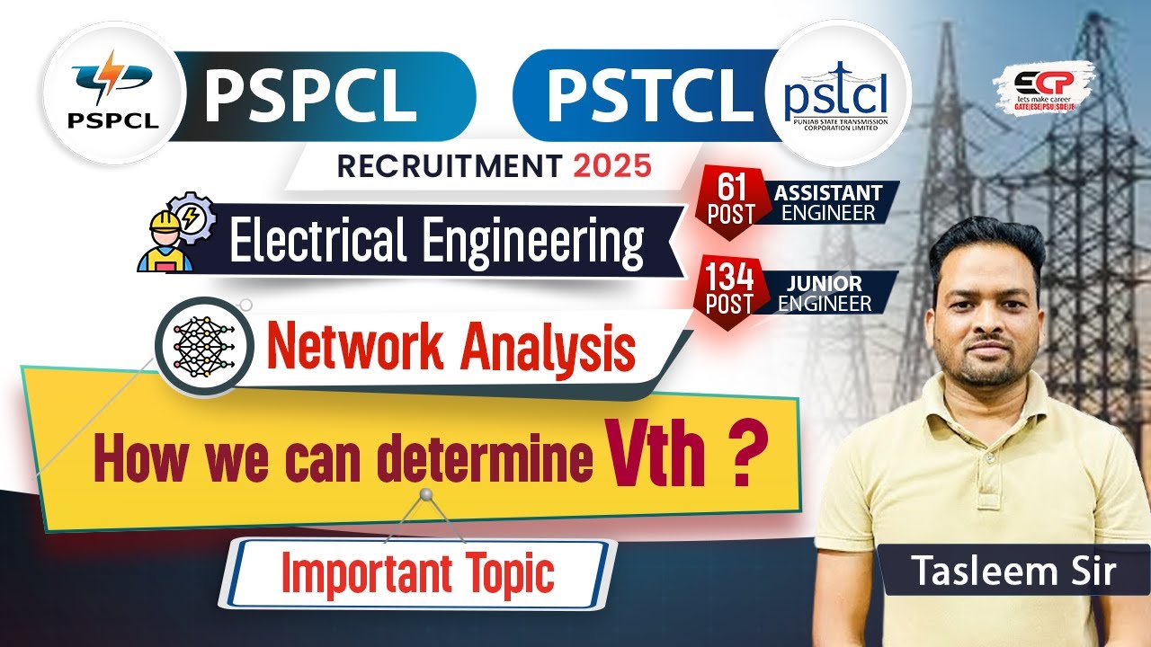 How we can calculate Vth (Network analysis) Important topic for PSTCL & PSPCL AE/JE Written Exam
