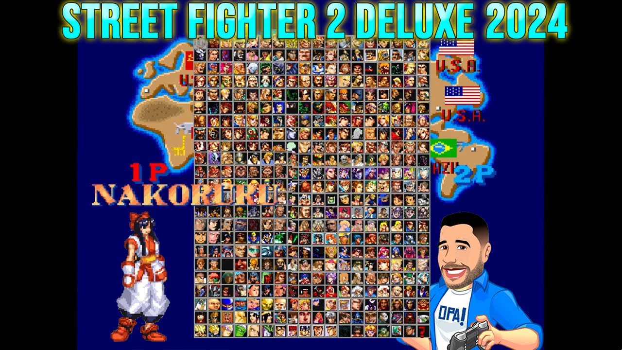 Street Fighter 2 Deluxe 2024 - Jogando com Nakoruru - Roda em PC fraco.