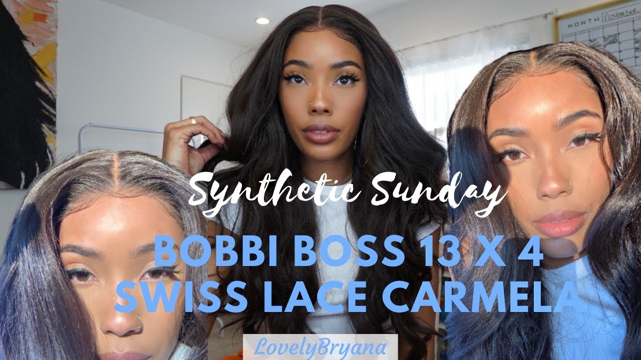 Bobbi Boss 13 x 4 Swiss Lace Lace Front | Carmela Synthetic Sunday | Divatress.com x LovelyBryana