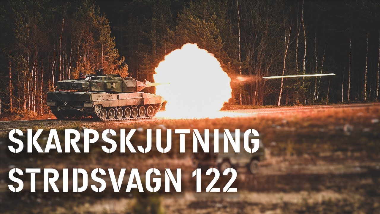 Rekryternas f&ouml;rsta skarpskjutning med stridsvagn 122