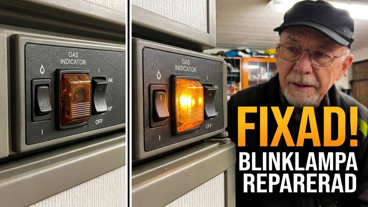 Blinklampa för gasoltändning av kylskåp fixad.
