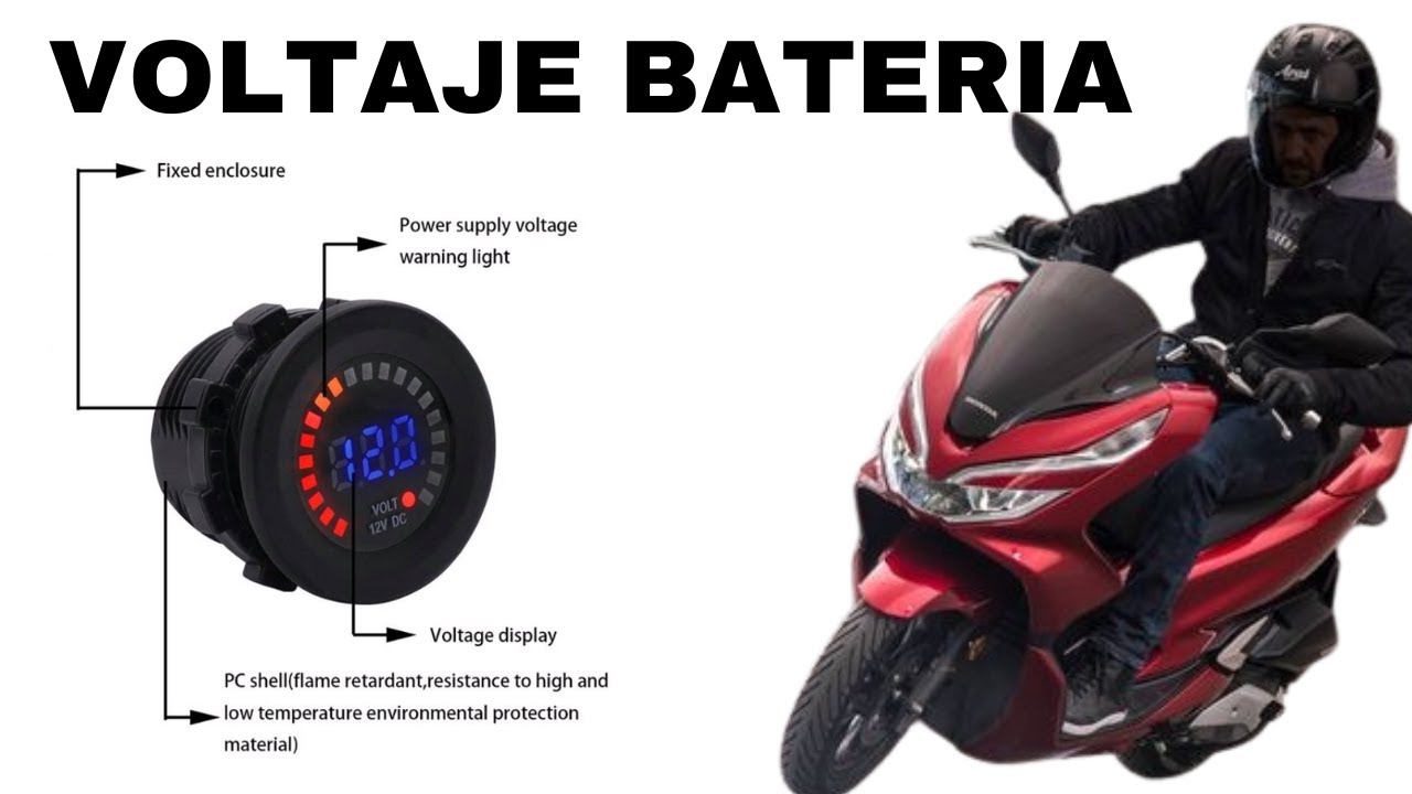 Medidor Voltaje Batería moto (Voltímetro)