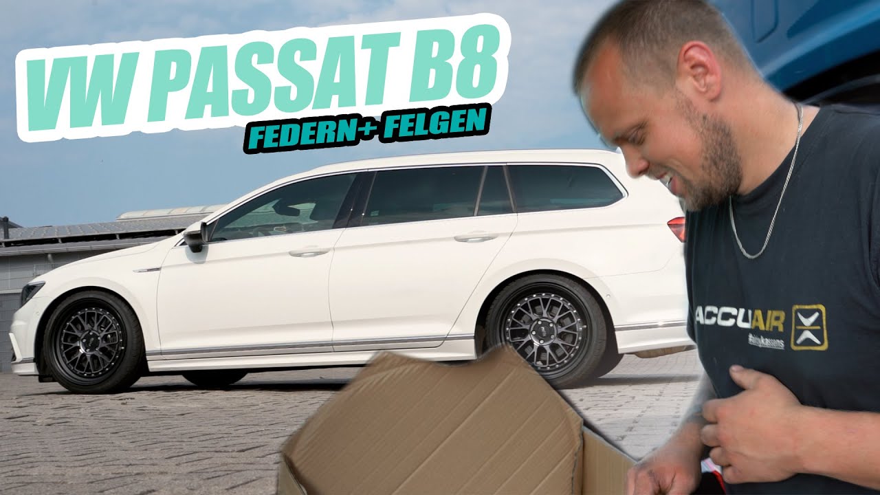 Fahrzeugtechnik Kassens | VW Passat B8 Felgen + H&R Tieferlegungsfedern – Montage