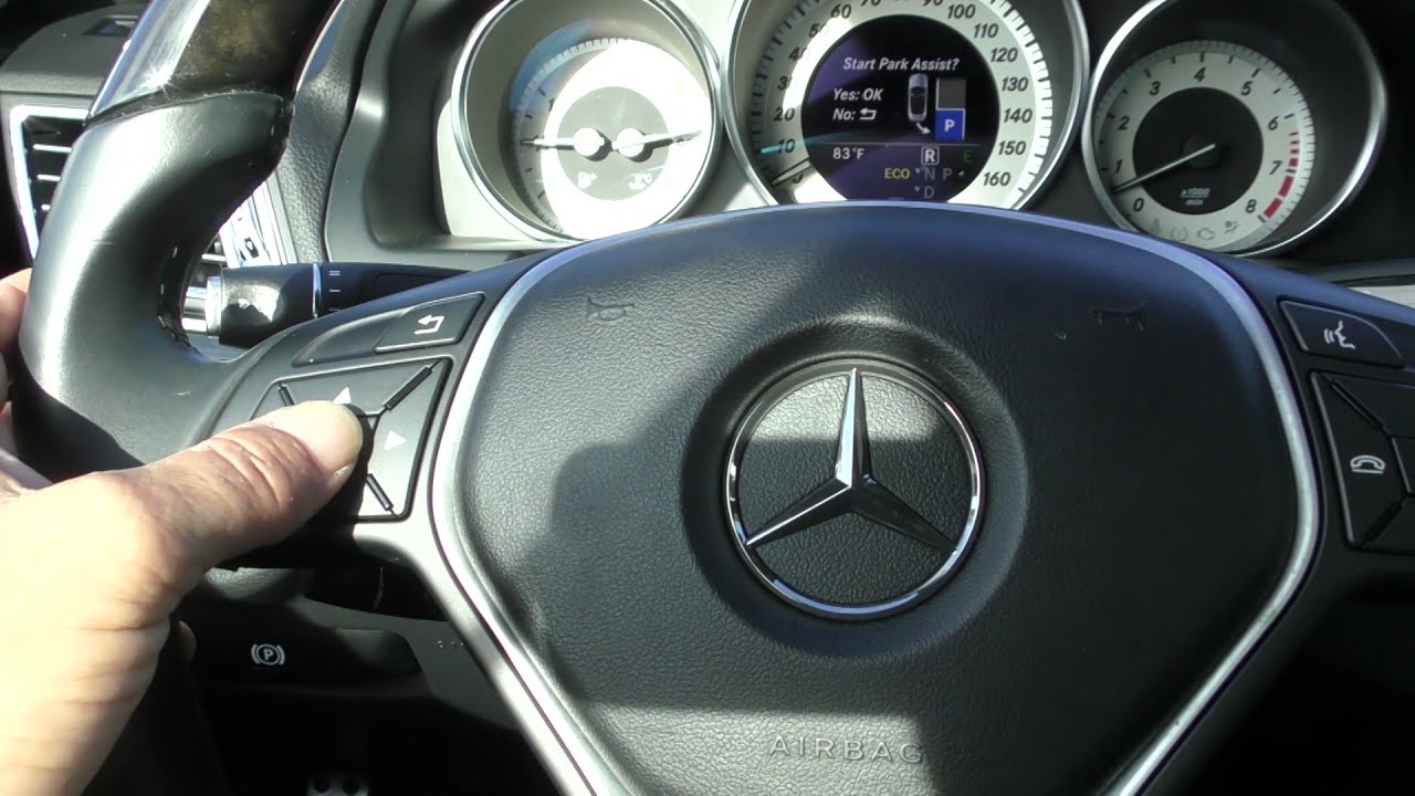 Mercedes-Benz PARKTRONIC with Active Parking Assist - Full Demonstration on a 2014 E-Class Cabrio