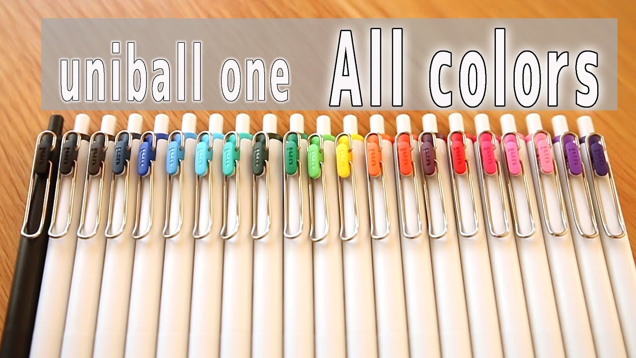 【最強 ボールペン】ユニボールワン 全色 uniball one All Colors【文房具紹介】｜ぴーすけチャンネル