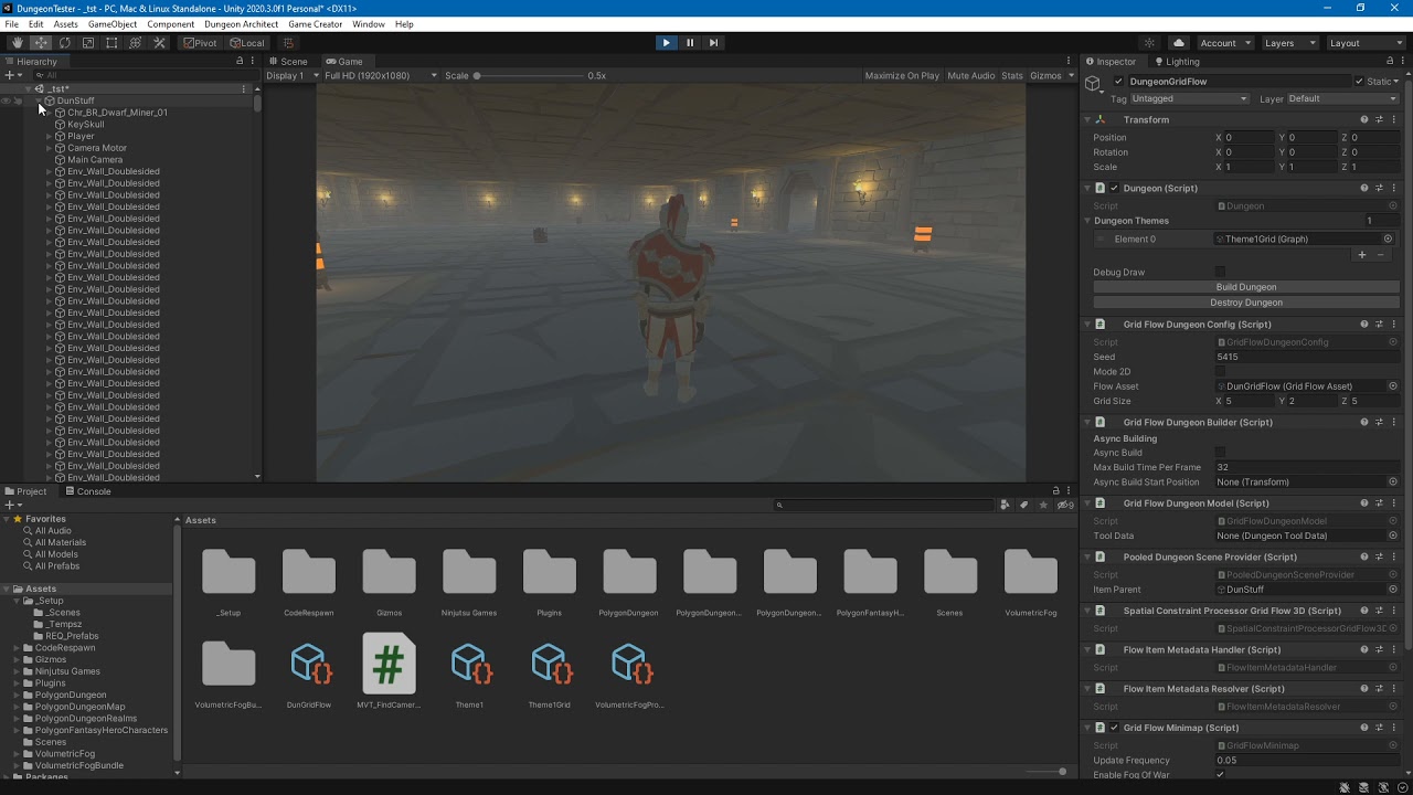 Dungeon Architect, Game Creator and Synty Dungeon.