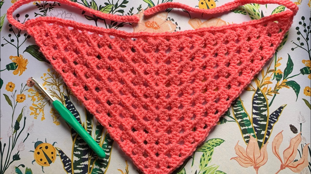 Crochet Bandana Tutorial ☀️ Quick Crochet Project Perfect for Spring! (US terms)