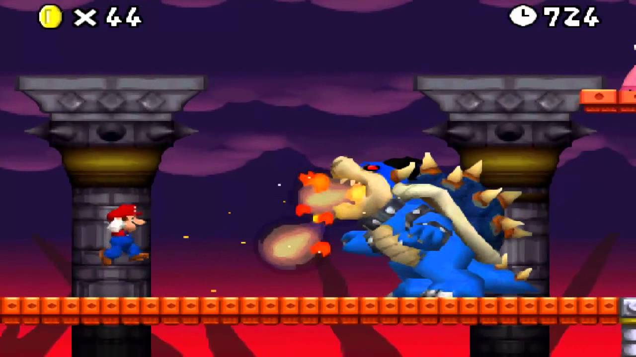 New Super Mario Bros. The Lost Levels - NSMB hack (Final Boss, Dark Bowser)