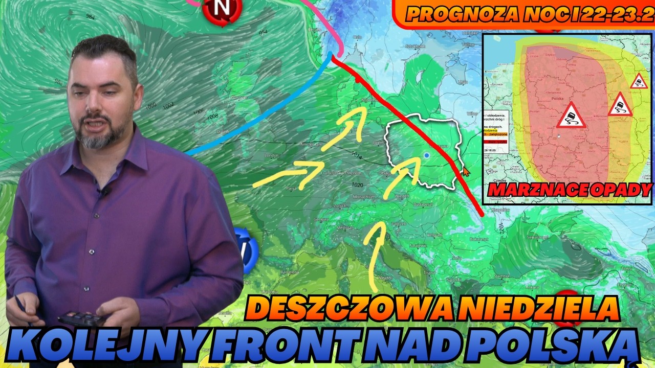 Kolejny font i opady deszczu. Opady marznące w nocy. Ocieplenie i odwilż. Prognoza