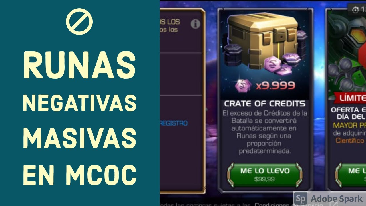 LA GRAN ESTAFA en MCOC - RUNAS NEGATIVAS MASIVAMENTE